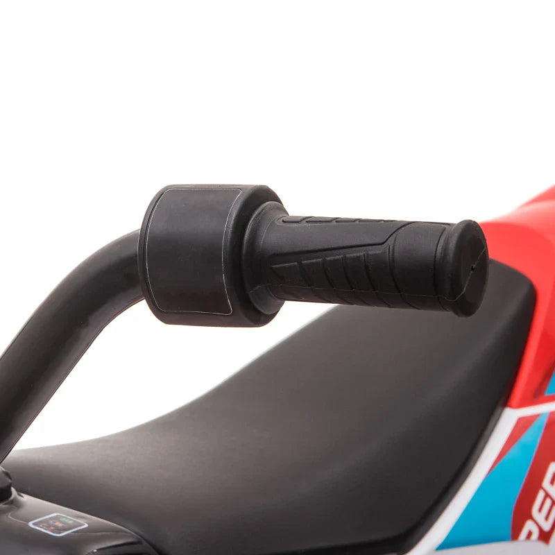 Mota Elétrica para Crianças acima de 3 Anos 12V Mota de Brinquedo Infantil com 2 Rodas de Equilíbrio Velocidade Máx. 8km/h Arranque Suave 106,5x51,5x68cm Vermelho