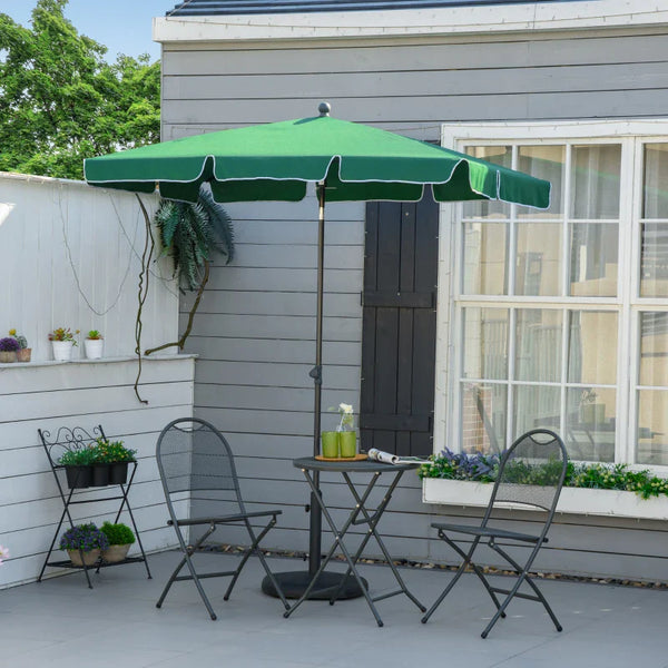 Chapéu de Sol Retangular de Jardim 198x130x240cm Chapéu de Sol de Alumínio com Função de Inclinação para Terraço Pátio Exterior Verde