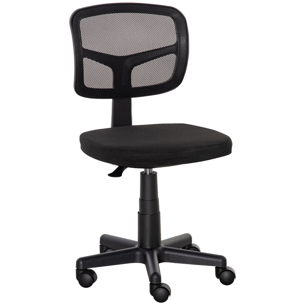 Vinsetto Cadeira de Escritório Operativa de Malha Cadeira de Escritório Giratória 360° com Altura Ajustável Suporte Lombar Respirável e Rodas 43x48x77,5 - 89,5cm Preto - A minha loja