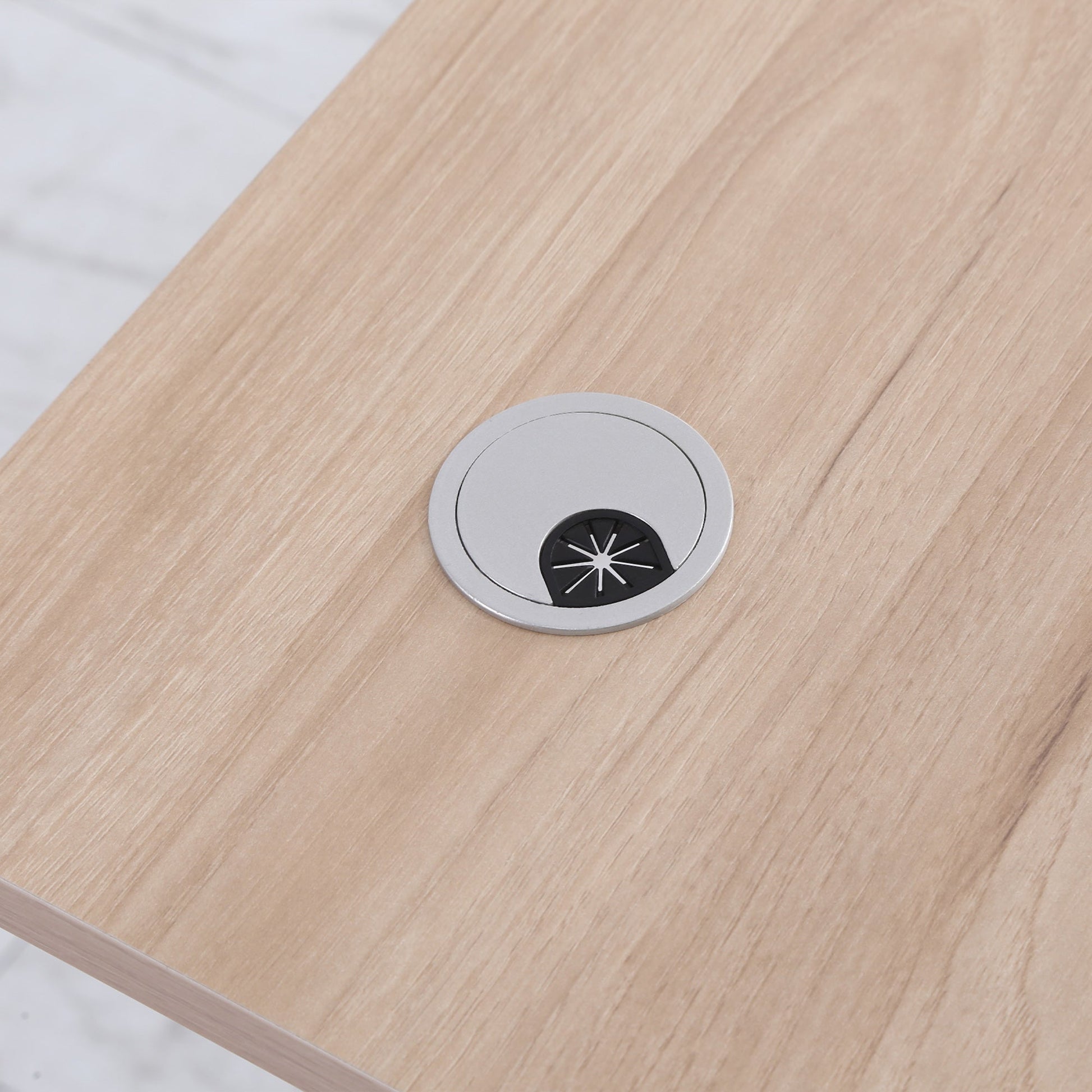 Vinsetto Secretária de Pé com Altura Ajustável a Manivela e Bancada de Carbono Secretária Elevatória para Escritório Estúdio Sala de Estar Carga Máxima 150kg 120x60x72 - 117cm Madeira e Branco - A minha loja
