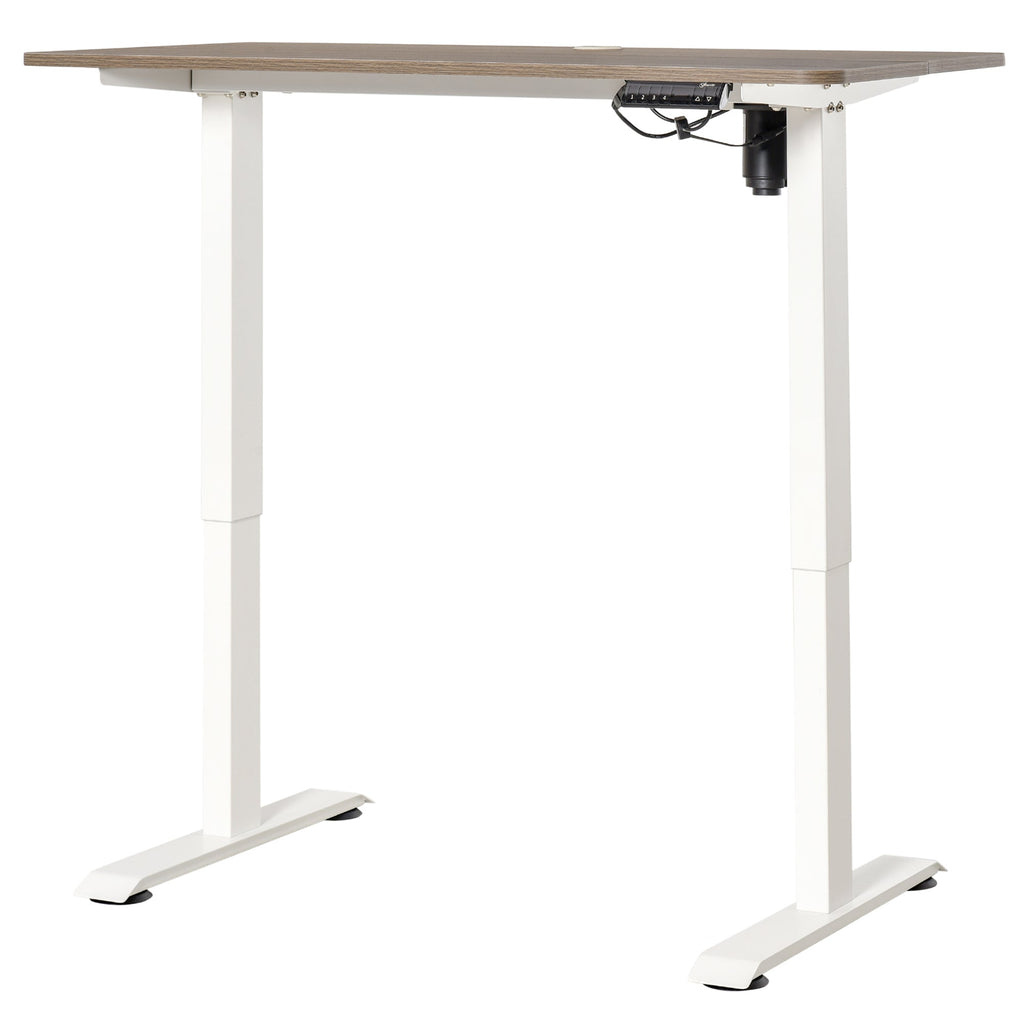 Vinsetto Secretária elétrica de pé Mesa ajustável em altura para escritório com 4 teclas de memória automática inteligente 120x60x72 - 116 cm moldura branca - A minha loja