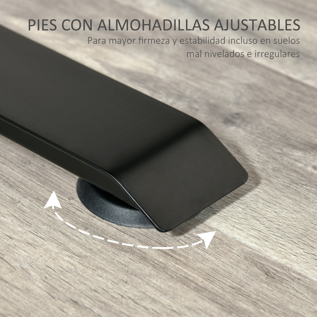 Vinsetto Secretária elétrica de pé Mesa ajustável em altura para escritório com 4 teclas de memória automática inteligente 120x60x72 - 116 cm moldura preto - A minha loja