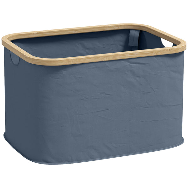 Cesto para Roupa Dobrável Cesto para Roupa Suja 36 L com Pega para Casa de Banho Dormitório Lavandaria 44,3x33,3x26,5 cm Cinza