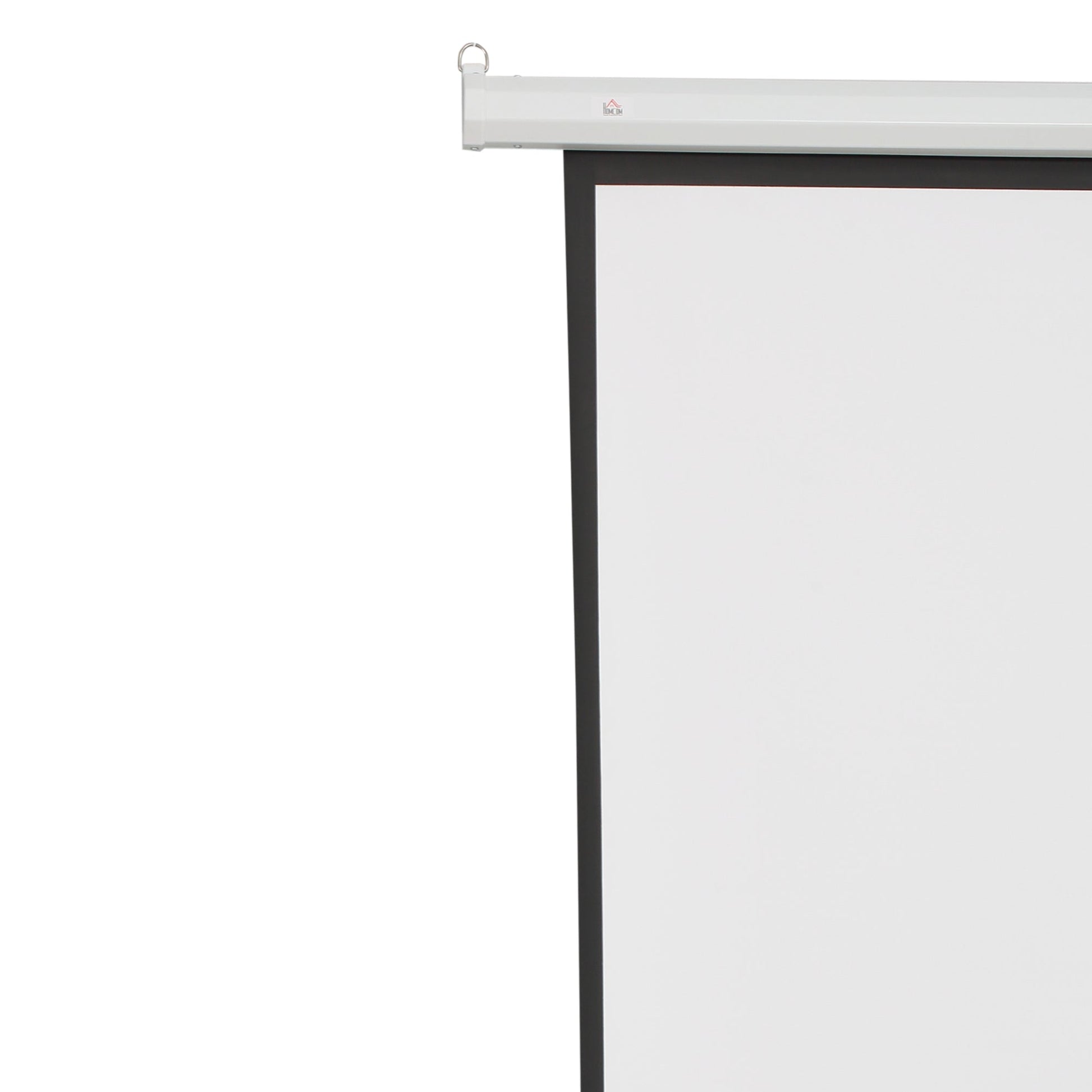 Tela de Projeção Elétrica Portátil Universal Tela para Projeção Motorizada 84" 4:3 com Controlo Remoto para Cinema em Casa Apresentação Suspensa na Parede 171x130 cm Branco