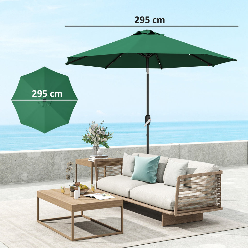 Toldo de Substituição para Chapéu de Sol de 3 m Toldo de Reposição para Chapéu de Sol de Pátio com Ventilação Superior Proteção UV 50+ Capa de Reposição de Poliéster para Exterior Verde