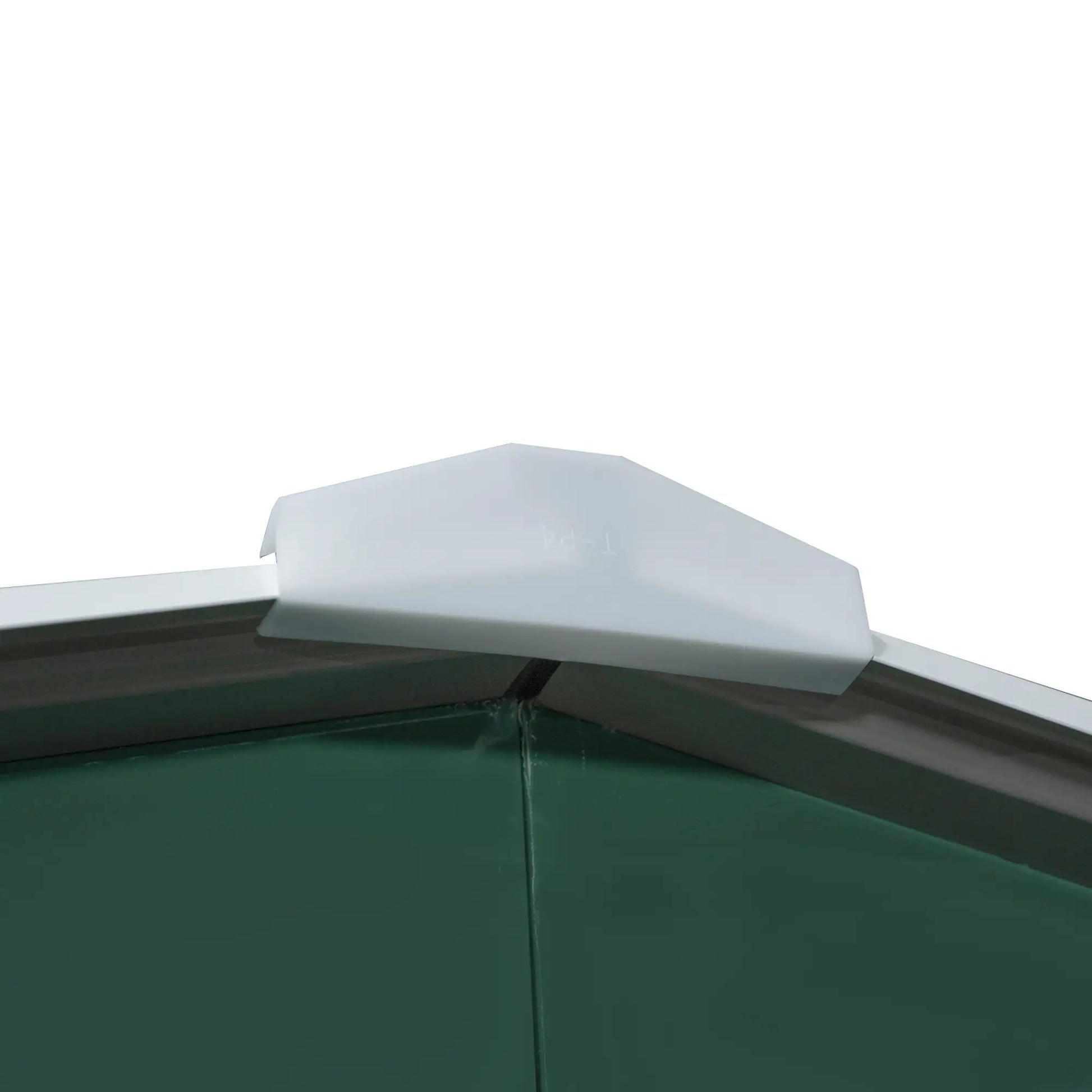 Abrigo de Jardim Metálico 340x386x200cm Abrigo de Exterior para Armazenamento de Ferramentas com Base de Reforço Incluida 4 Janelas de Ventilação e Porta Corredeira Verde