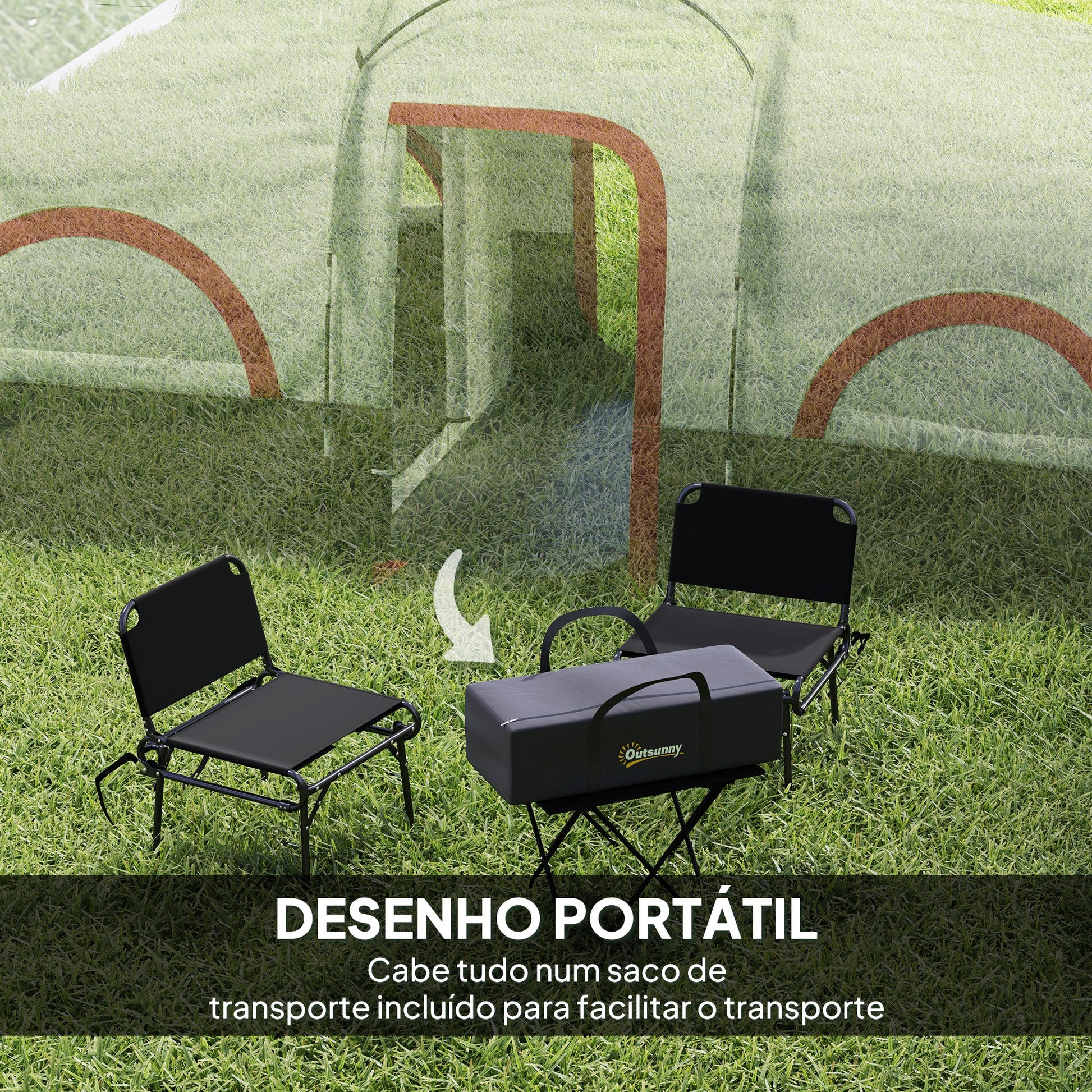 Tenda de Campismo Familiar Tipo Túnel Tenda para 4-6 Pessoas Impermeável 3.000 mm Tenda de Campismo Dobrável com 2 Quartos e Saco de Transporte 435x251x195 cm Cinzento Escuro