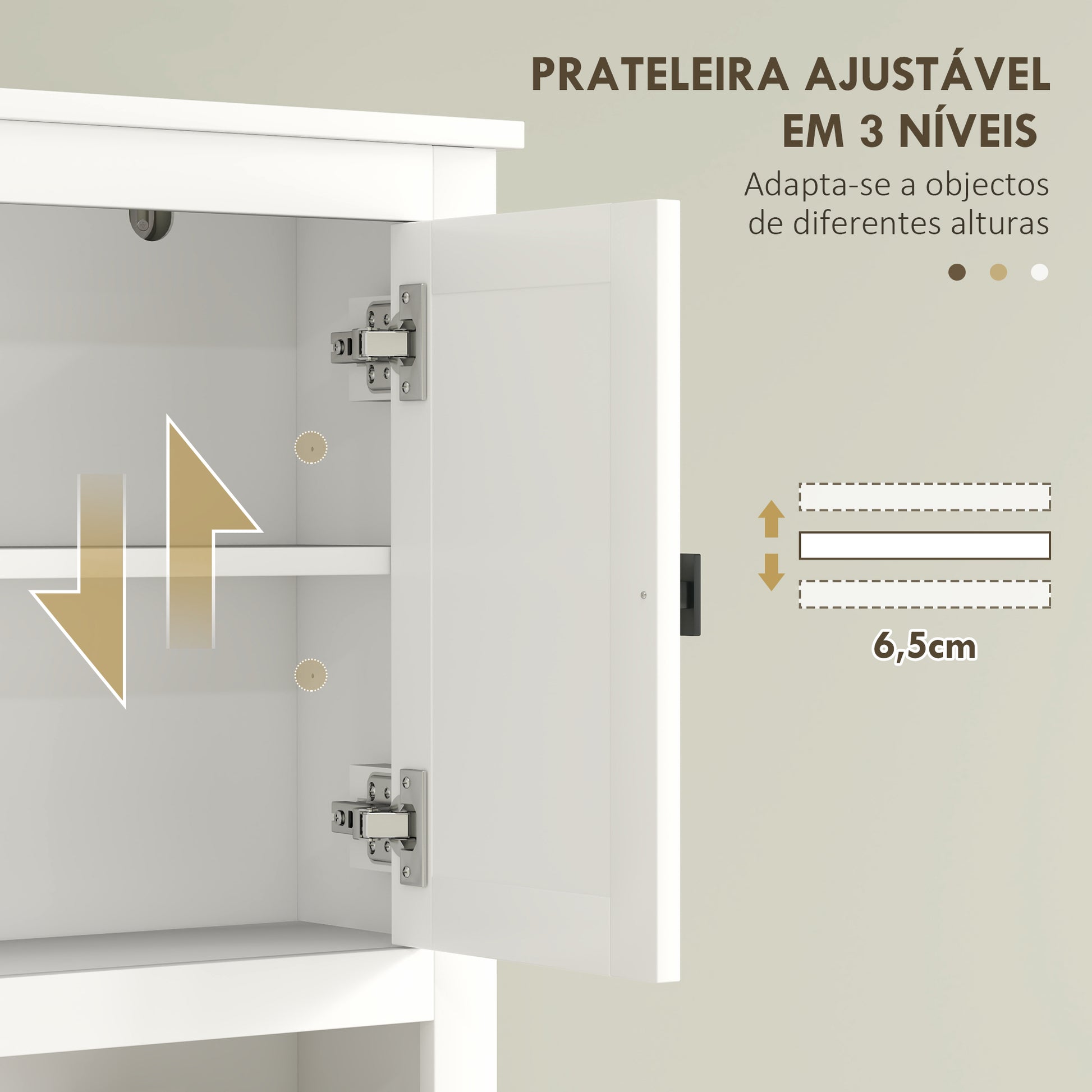 Móvel sobre Sanita Armário sobre Sanita com 2 Portas com Frente em Vime Compartimento e Prateleira Ajustável Móvel Casa de Banho 60x19,5x160 cm Branco