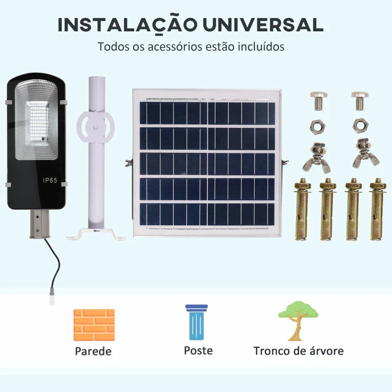Candeeiro Solar Lotus de Exterior – 70x36x22 cm – 1800LM – Controlo Remoto – IP65 – Luz LED Branca Fria