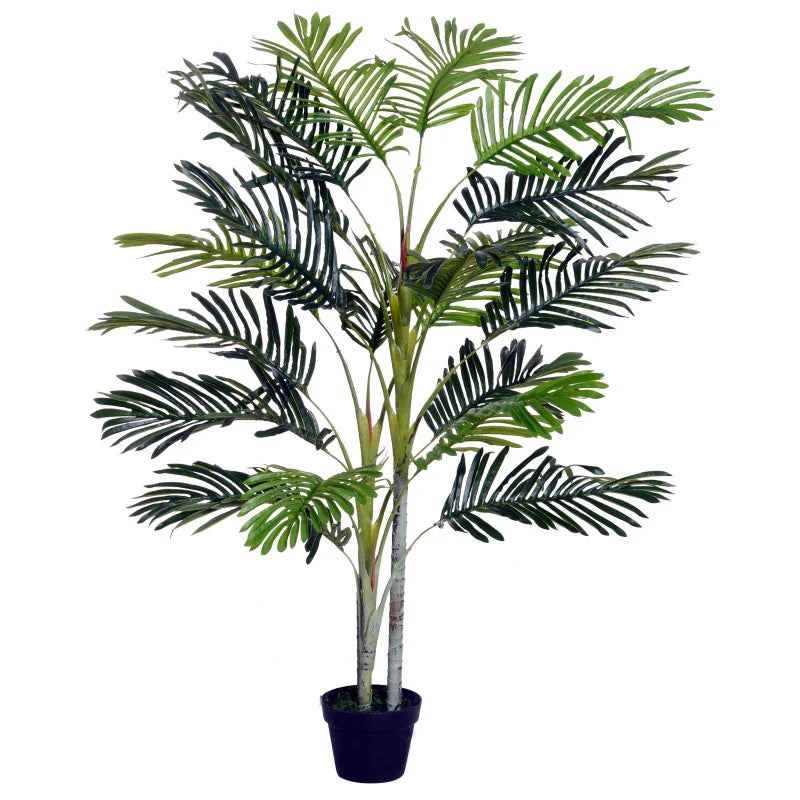 Palmeira Artificial 150cm com Aspecto Realista Planta Artificial Decorativa com Vaso Casa Varanda Jardim Verde